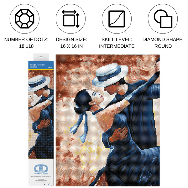 Dotz Diamond Dotz Tango Passion - 16.1" X 16.1"