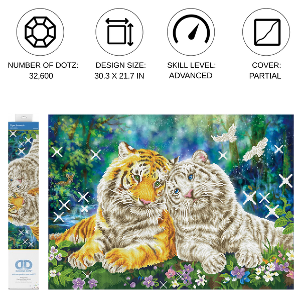 Dotz Diamond Dotz Tiger Smooch - 21.7" X 30.3"