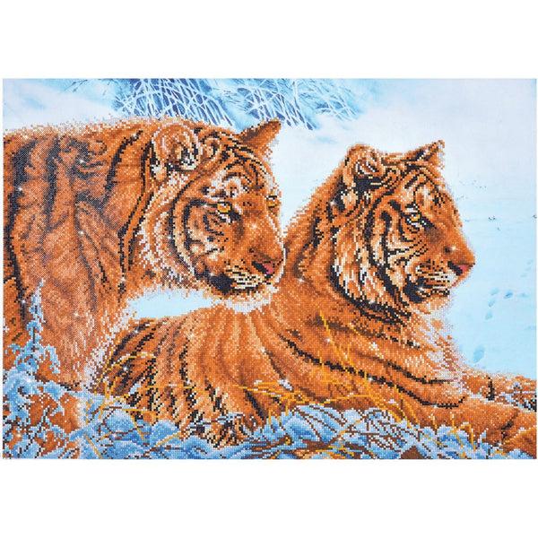 dotz Diamond Dotz Tigers in the Snow - 28.4" x 20.5"