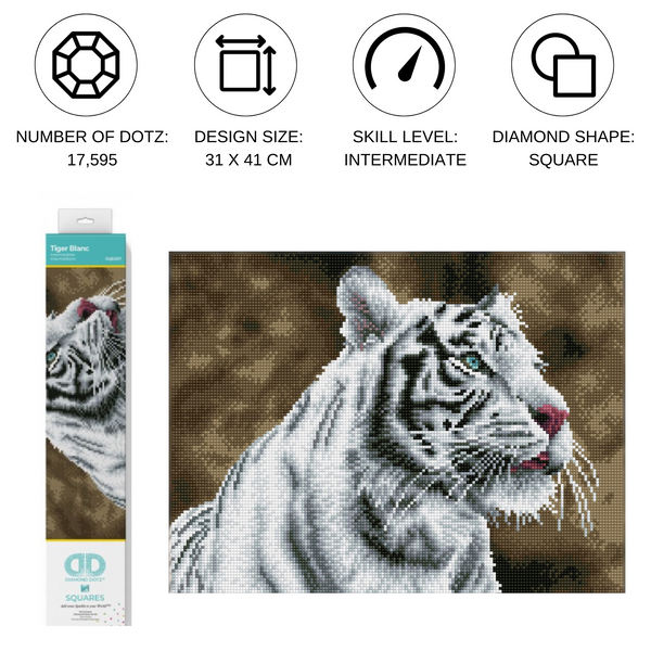 Dotz Diamond Dotz Tigre Blanc - 16.1" X 12.2"