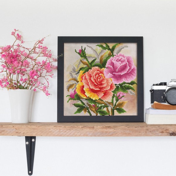 Dotz Diamond Dotz Timeless Roses - 12.6" X 12.6"