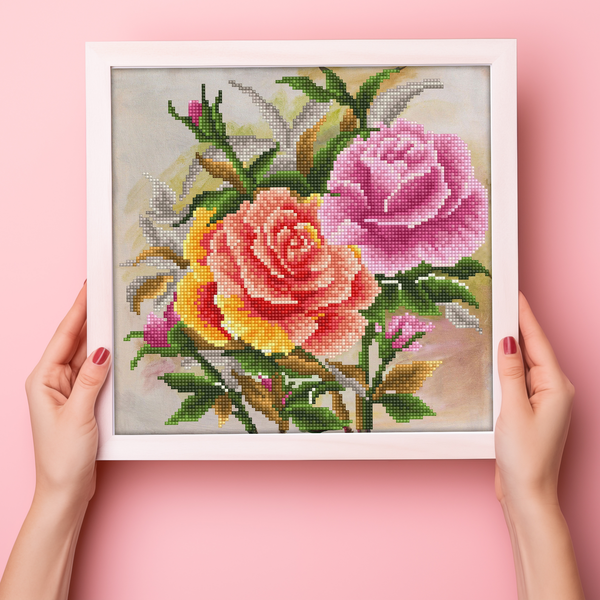 Dotz Diamond Dotz Timeless Roses - 12.6" X 12.6"