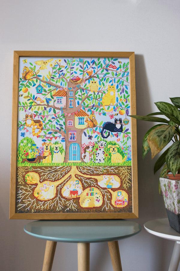 Dotz Diamond Dotz Tree House Family - 22.4" X 30.3"