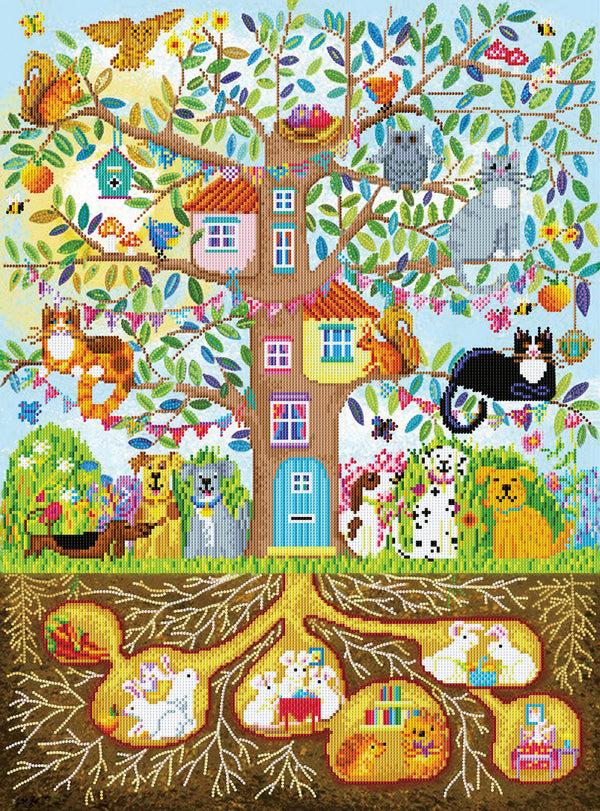 dotz Diamond Dotz Tree House Family - 22.4" x 30.3"