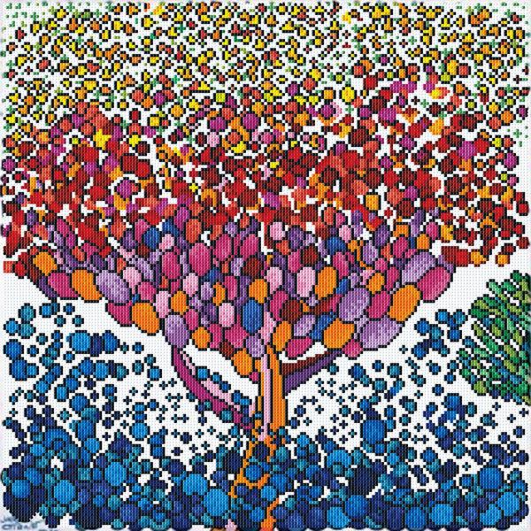 dotz Diamond Dotz Tree on Mars - 19.7" x 19.7"