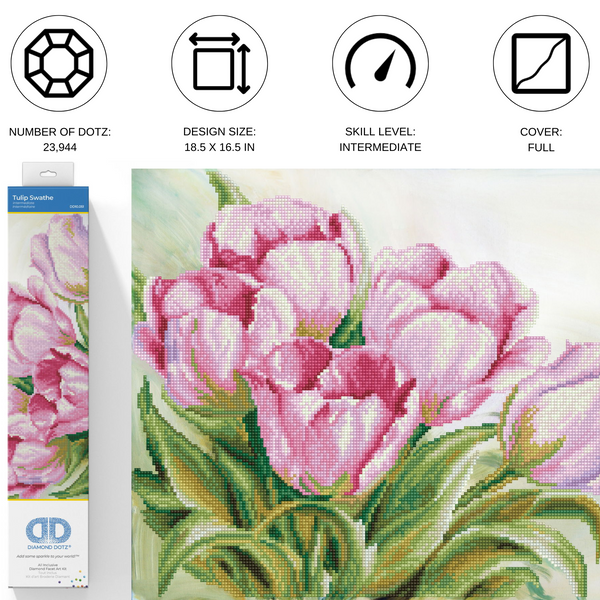 Dotz Diamond Dotz Tulip Swathe - 20.0" X 16.0"