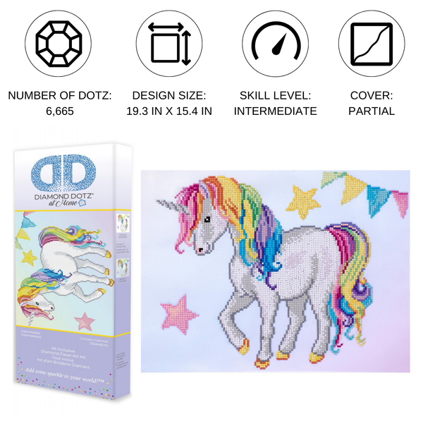 Dotz Diamond Dotz Unicorn Carnival - 16.1" X 12.2"