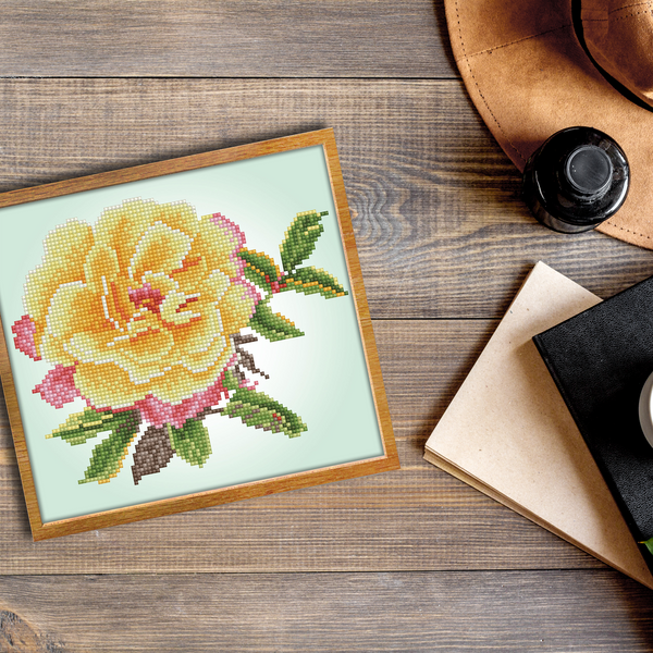 Dotz Diamond Dotz Watercolour Rose - 9.8" X 9.1"