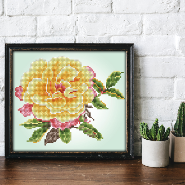 Dotz Diamond Dotz Watercolour Rose - 9.8" X 9.1"