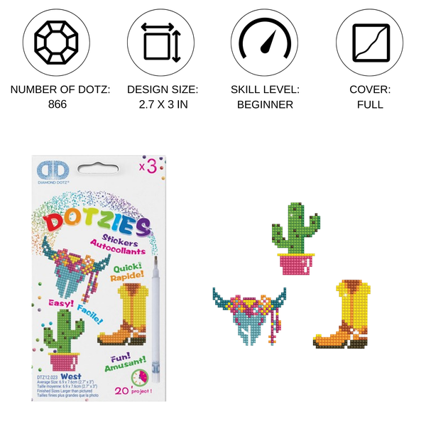 Dotz Diamond Dotz West - DOTZIES Stickers Kit