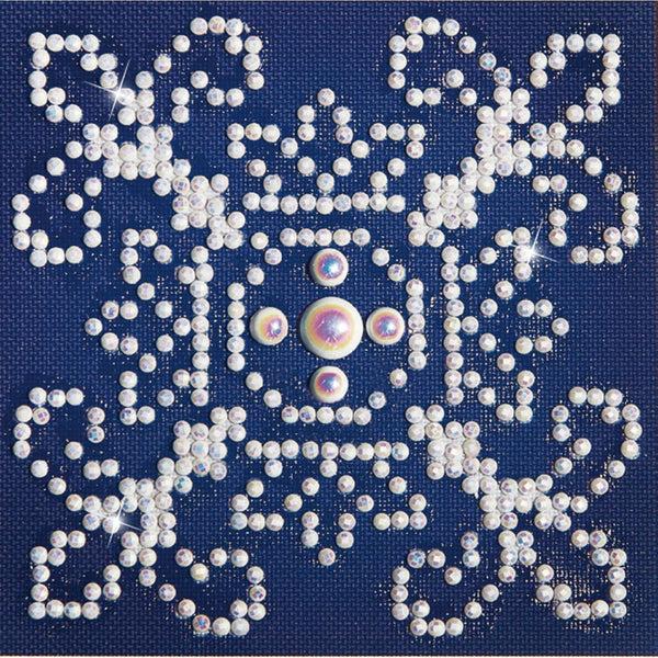 dotz Diamond Dotz White on Blue - 4.0" x 4.0"