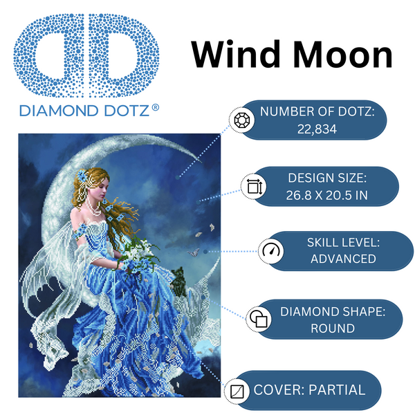 Dotz Diamond Dotz Wind Moon - 20.5" X 26.8"