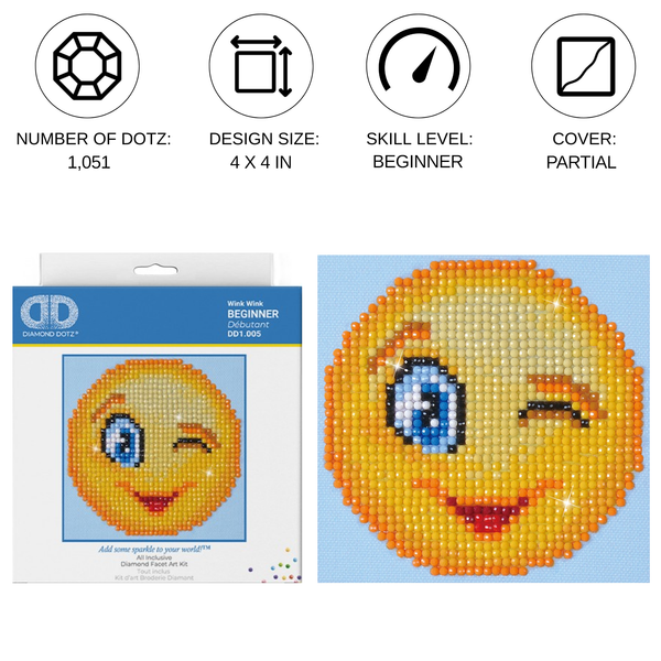 Dotz Diamond Dotz Wink Wink - 4.0" X 4.0"