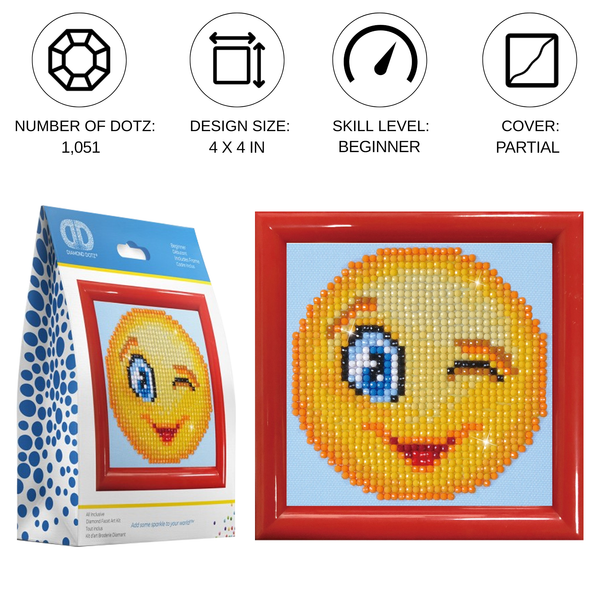 Dotz Diamond Dotz Wink Wink With Frame - 4.0" X 4.0"