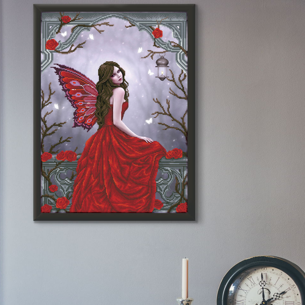 Dotz Diamond Dotz Winter Rose Fairy - 20.5" X 26.8"