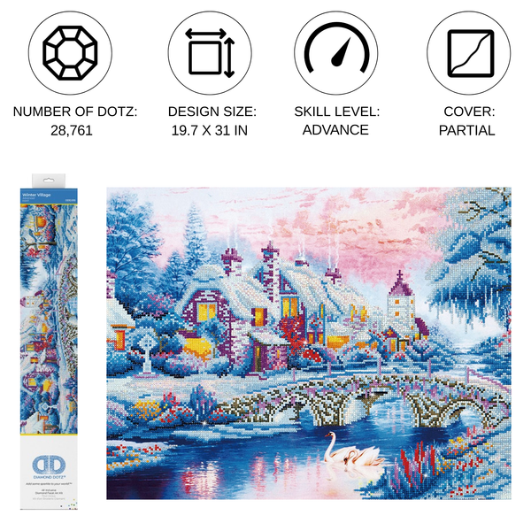 Dotz Diamond Dotz Winter Village - 31.1" X 19.7"