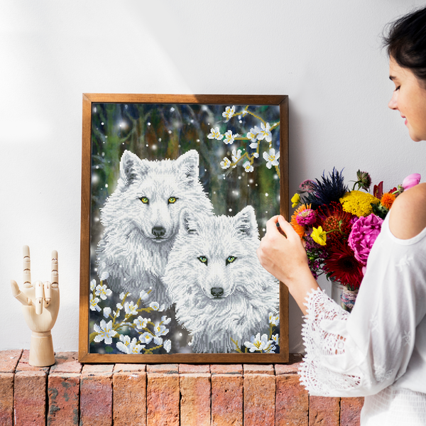 Dotz Diamond Dotz Winter Wolves - 20.1" X 26.0"