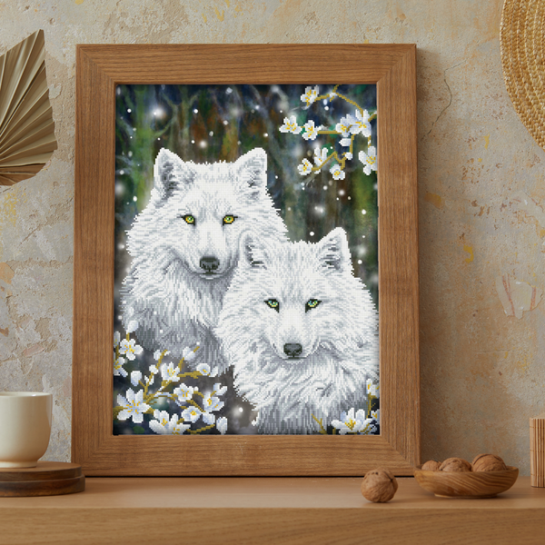 Dotz Diamond Dotz Winter Wolves - 20.1" X 26.0"