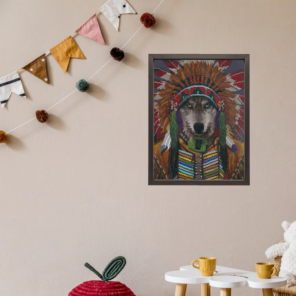 Dotz Diamond Dotz Wolf Spirit Chief - 15.8" X 19.7"