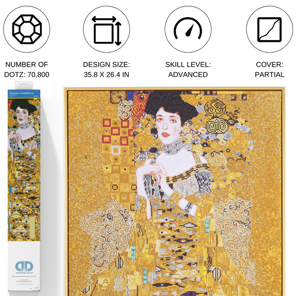 Dotz Diamond Dotz Woman In Gold - 26.4" X 35.8"