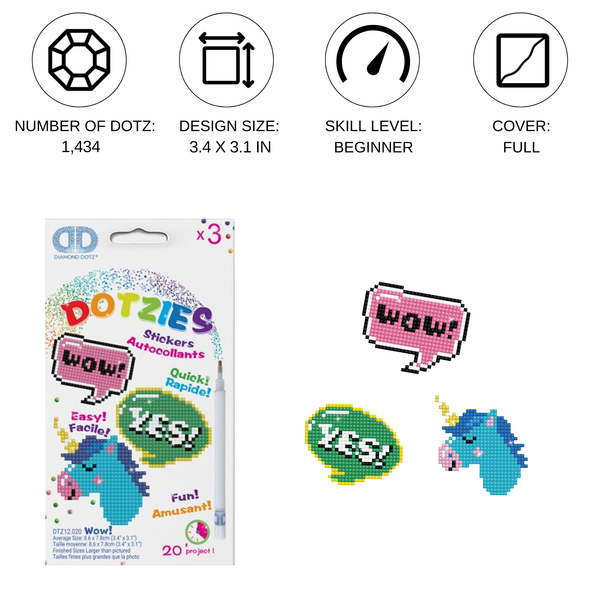 Dotz Diamond Dotz Wow - DOTZIES Stickers Kit