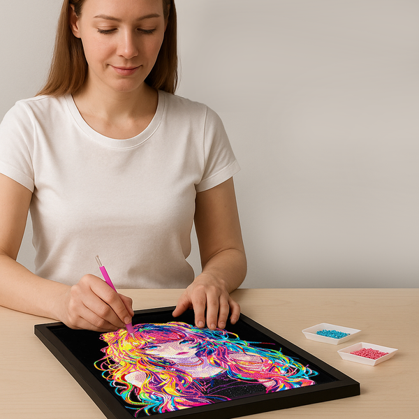 Dotz Neon Anime Girl 13.98 X 17.99 In