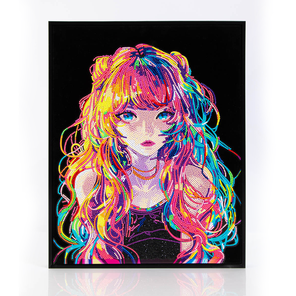 dotz Neon Anime Girl 13.98 x 17.99 in