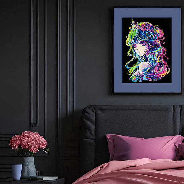 Dotz Neon Anime Princess 13.98 X 17.99 In
