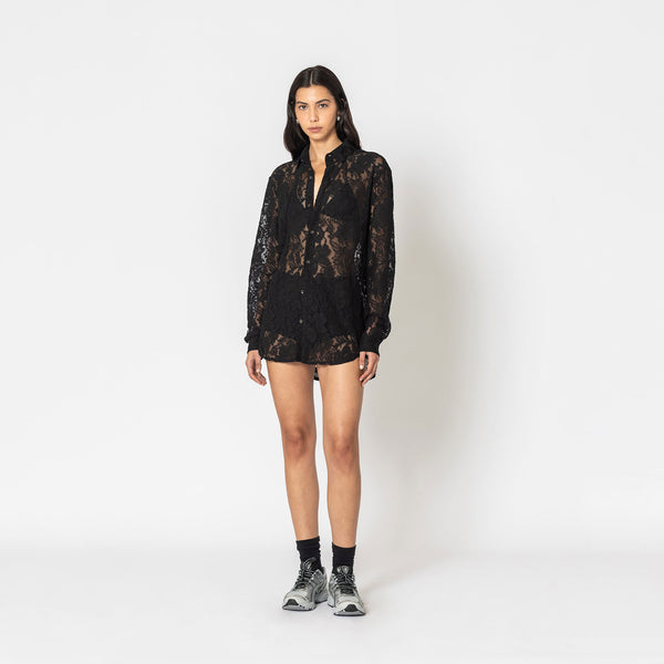 Double Rainbouu BLACK LACE SUNDOWN SHIRT