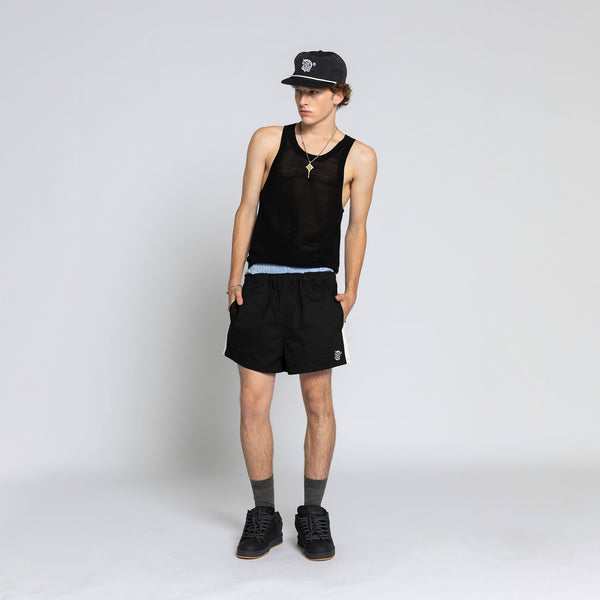 double rainbouu BLACK MESH TANK