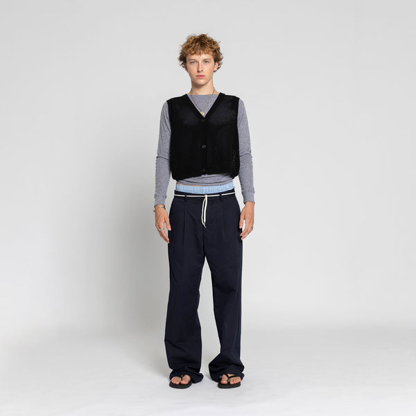 double rainbouu BLACK MESH VEST