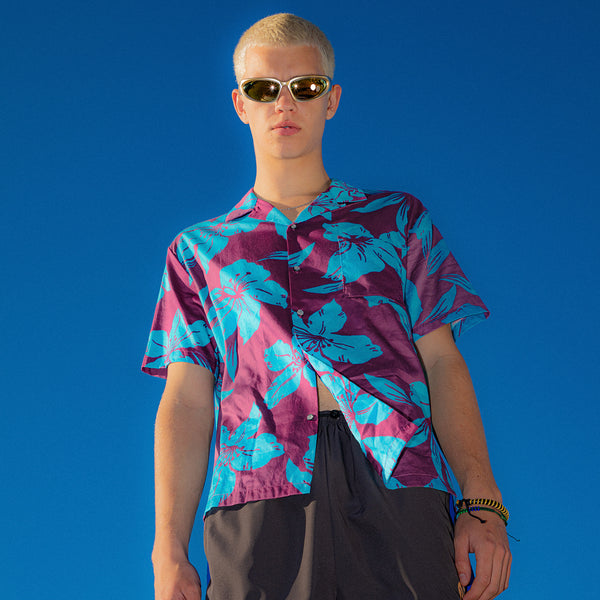 Double Rainbouu BLUE LAGOON HAWAIIAN SHIRT