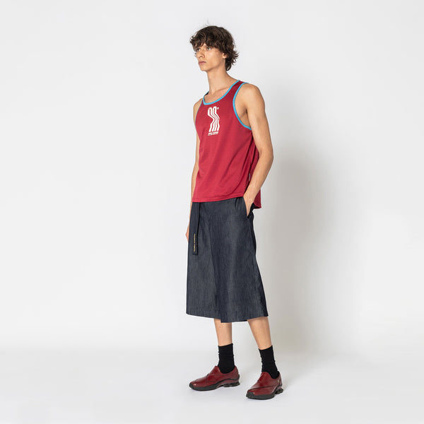 Double Rainbouu BURGUNDY ATHLETICISM SINGLET