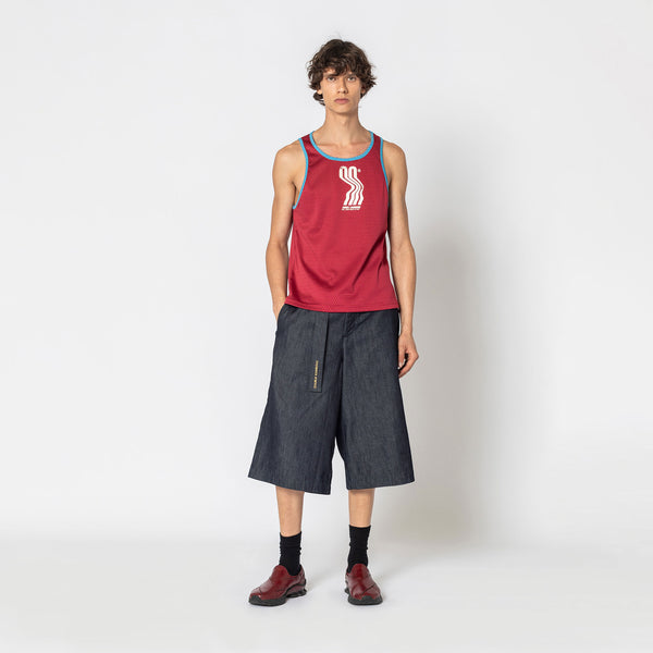 double rainbouu BURGUNDY ATHLETICISM SINGLET