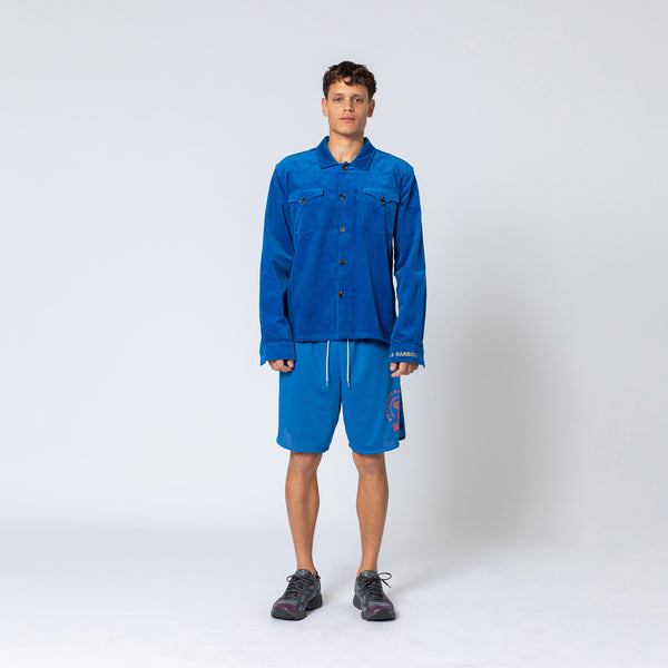 double rainbouu COBALT BLUE CORD JUNGLE SHIRT