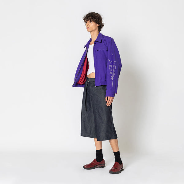 Double Rainbouu DARK CHAMBRAY LONG SHORT