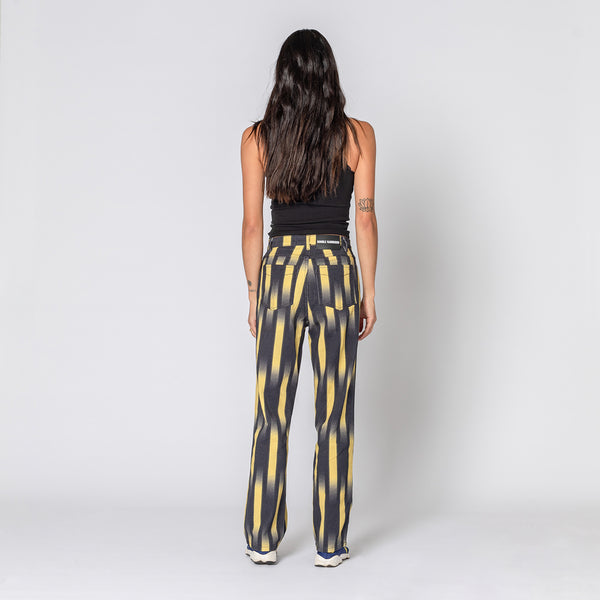 Double Rainbouu GHOST STRIPE YELLOW PARTY PANTS