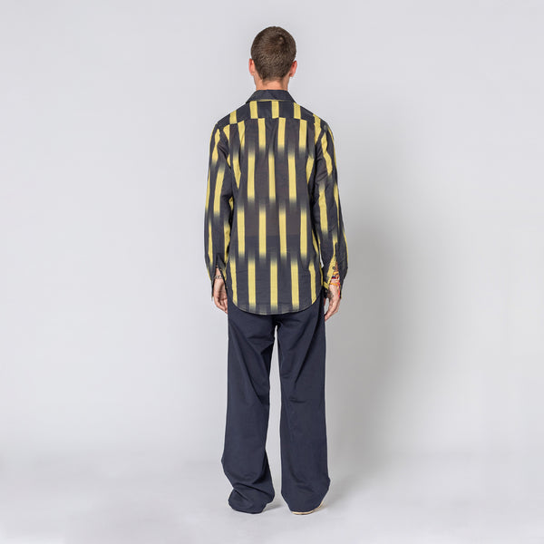 Double Rainbouu GHOST STRIPE YELLOW SUNDOWN SHIRT