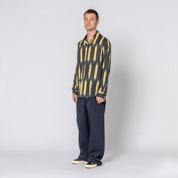 Double Rainbouu GHOST STRIPE YELLOW SUNDOWN SHIRT
