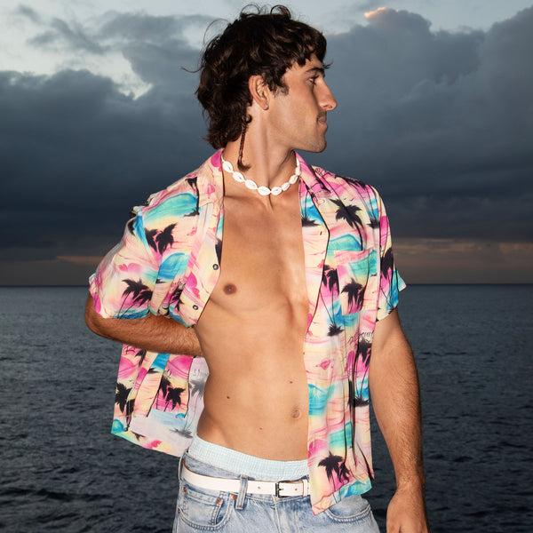 double Rainbouu MALIBU SPRAY HAWAIIAN SHIRT