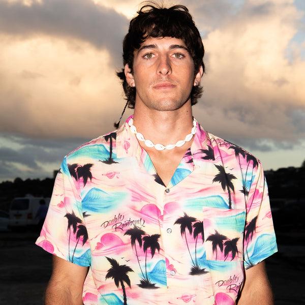 double Rainbouu MALIBU SPRAY HAWAIIAN SHIRT