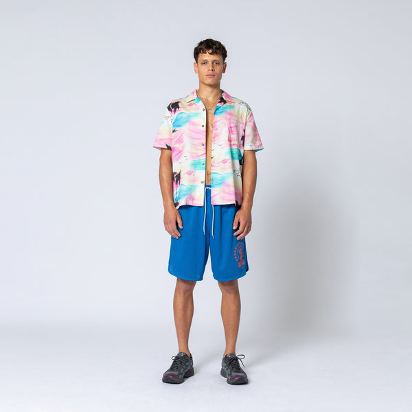 double rainbouu MESH BALL SHORT BLUE