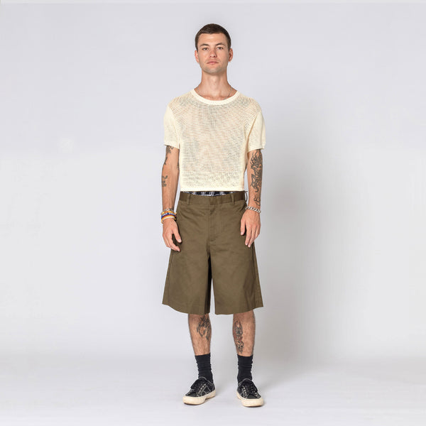 double rainbouu MESH RINGER TEE CREAM