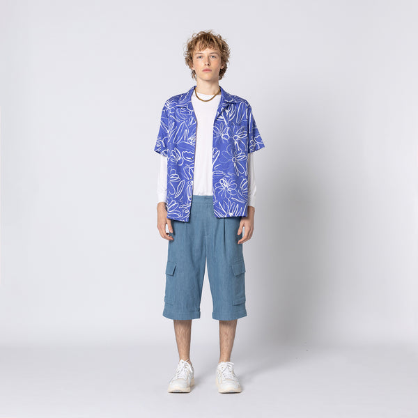 double rainbouu MID SUMMER BLUE HAWAIIAN SHIRT