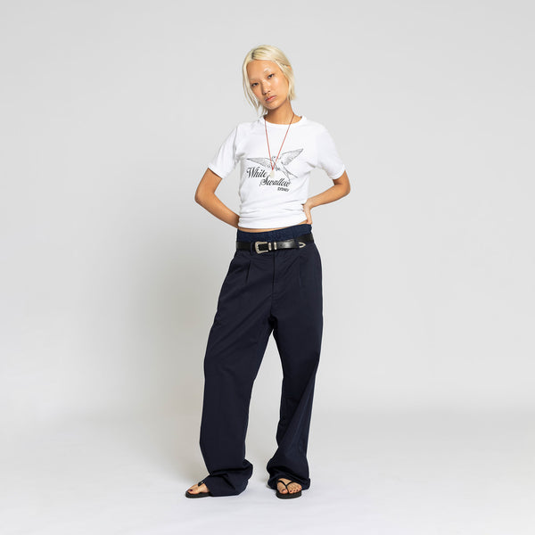 double rainbouu NAVY SLOUCH PANT