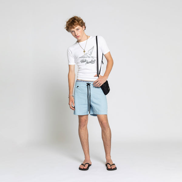 Double Rainbouu PALE CHAMBRAY SURF SCHOOL SHORT