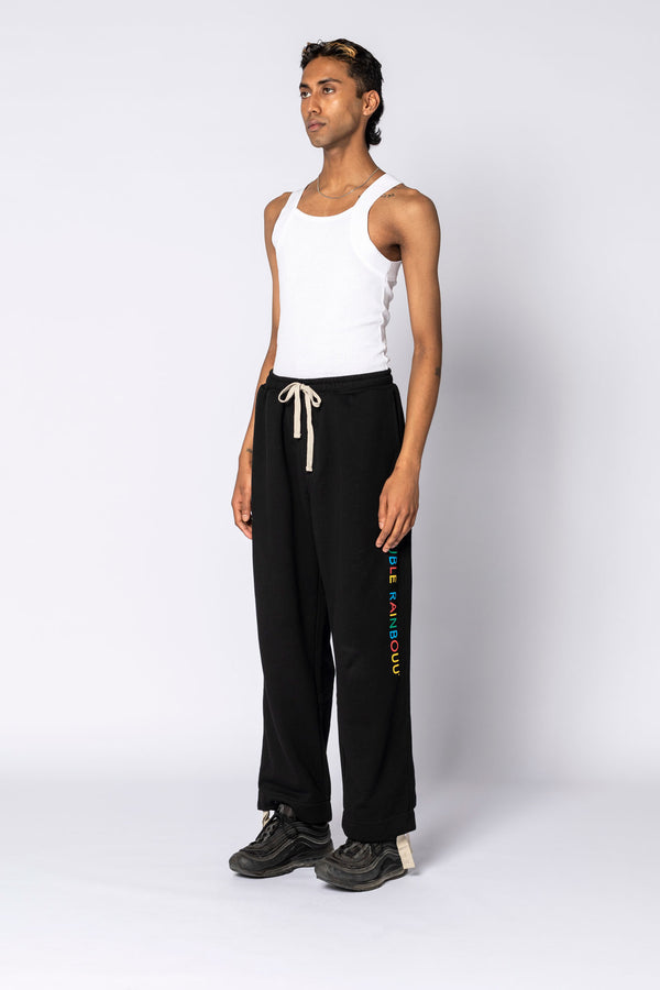 Double Rainbouu RAINBOUU LOGO BLACK EZ TRACK PANT