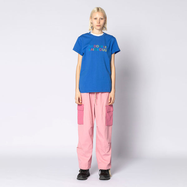 Double Rainbouu RAINBOUU LOGO BLUE UNI TEE
