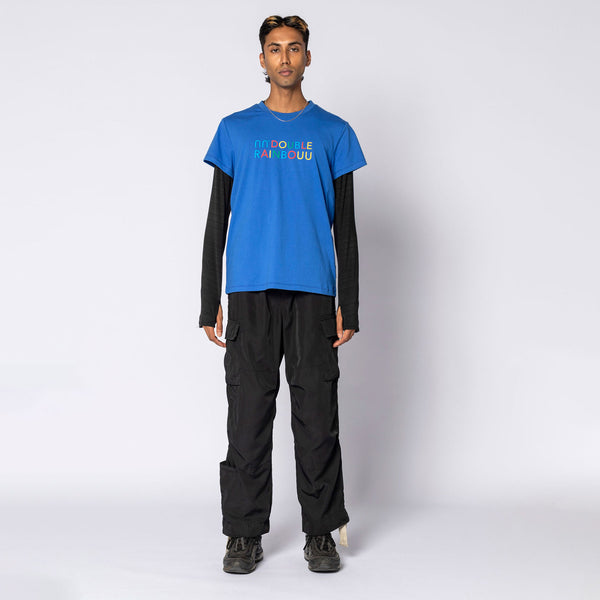Double Rainbouu RAINBOUU LOGO BLUE UNI TEE
