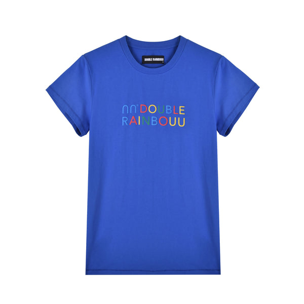 double rainbouu RAINBOUU LOGO BLUE UNI TEE
